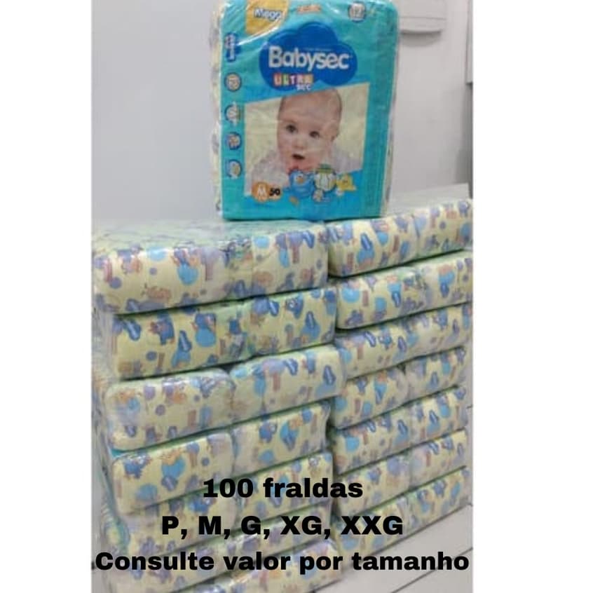 Fralda Descartável Pacotão Babysec Galinha Pintadinha (Atacado Barato) - P ao XXG 100 Unidades/Tiras