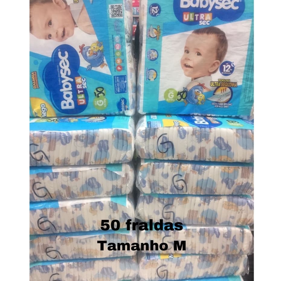Fralda Descartável Babysec - Promoção Galinha Pintadinha (Atacado) - Tam M - 5 a 12kg - 50  Unidades