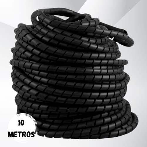 10 Metros de Organizador Espiral Esconde Fios e Cabos Envio Rápido Organiza Cabo