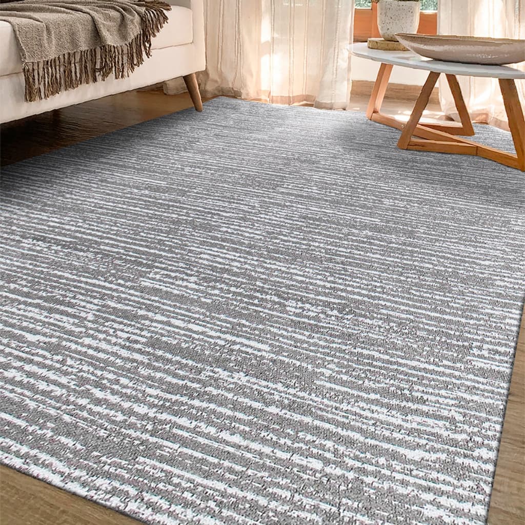 Tapete Sala Quarto Antiderrapante 1,40 x 2,00 Mesclado Cinza