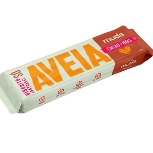 Biscoito Saudável Só De Aveia Oatcake Cacau + Nibs 100g