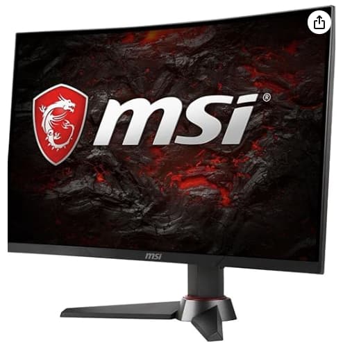 (USADO)MSI Optix MAG240CR Monitor curvo gamer Full HD sem brilho 1 ms 1920 x 1080 165 Hz taxa de atualização USB/DP/HDMI FreeSync de 24 polegadas com led