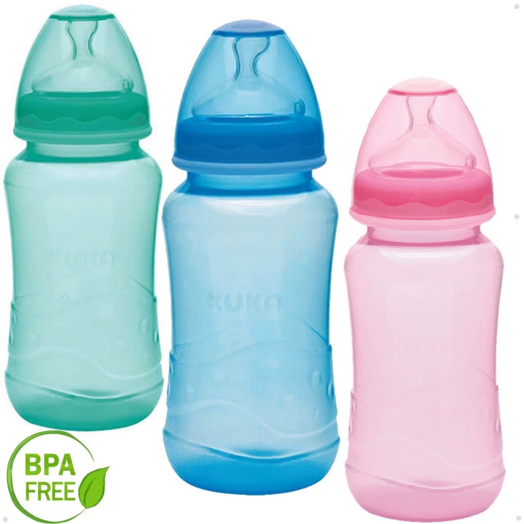 Mamadeira Aquarela Grande 330ml Bico Ortodôntico - Original Kuka