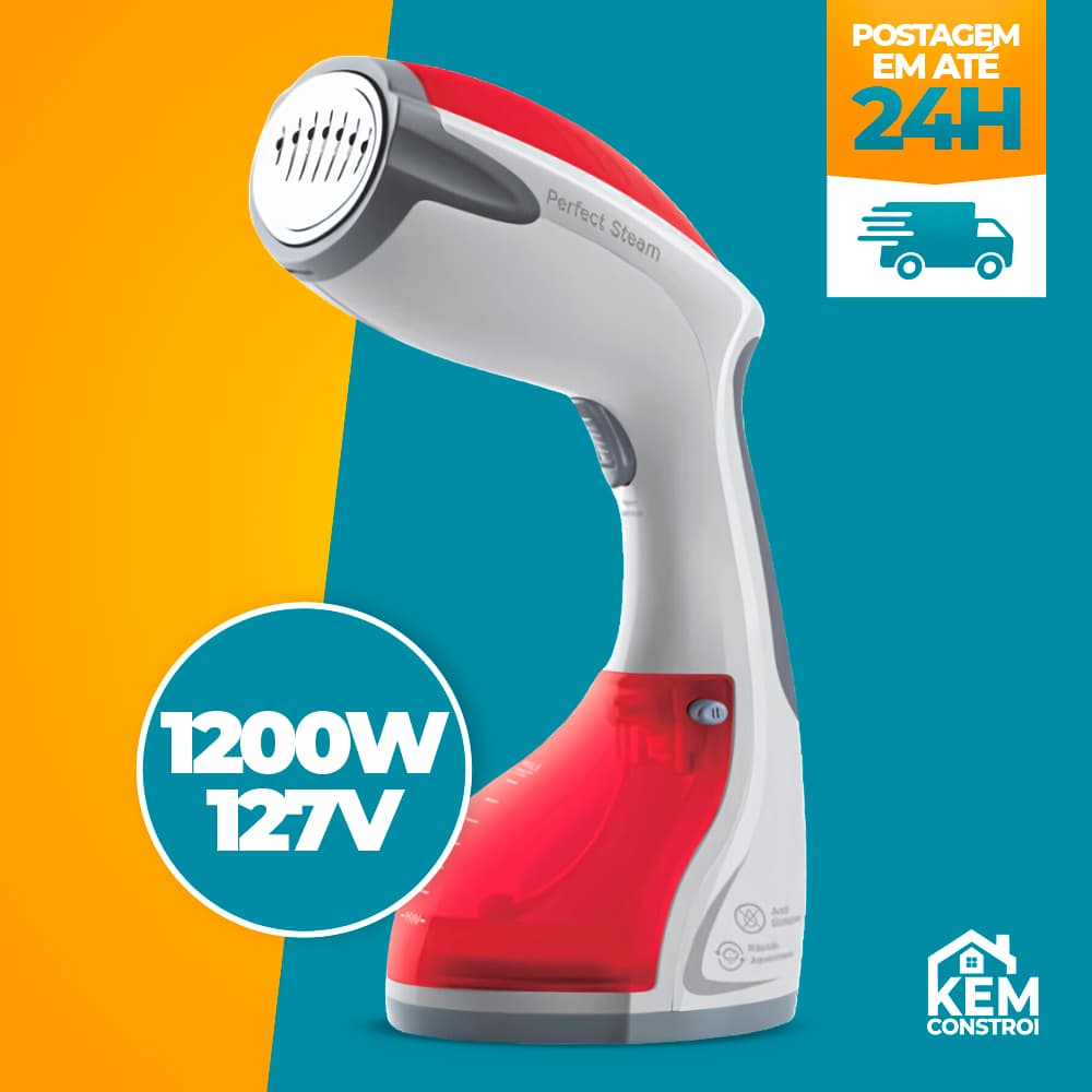 Ferro de Passar a Vapor Black+Decker Vaporizador Portátil Higienizador Vermelho 127V e 220v 1200W