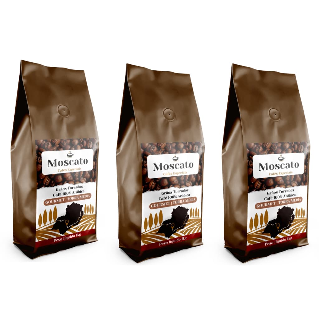 3Kg Café em Grãos Torrado Gourmet Premium