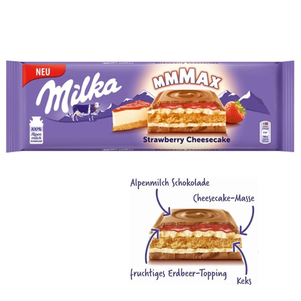 Chocolate Milka Strawberry Cheesecake 300g - Importado