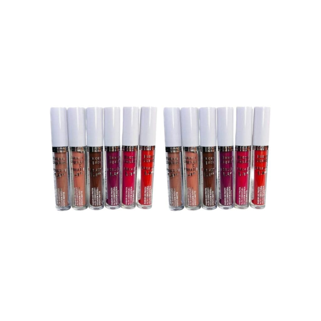 Kit C/12 Batom líquido Matte Lips Fruit kyrav