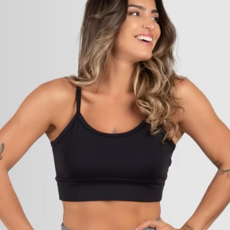 Top Academia Fitness nadador Reforçado Roupa de Treino feminina Top Fitness com Bojo removível