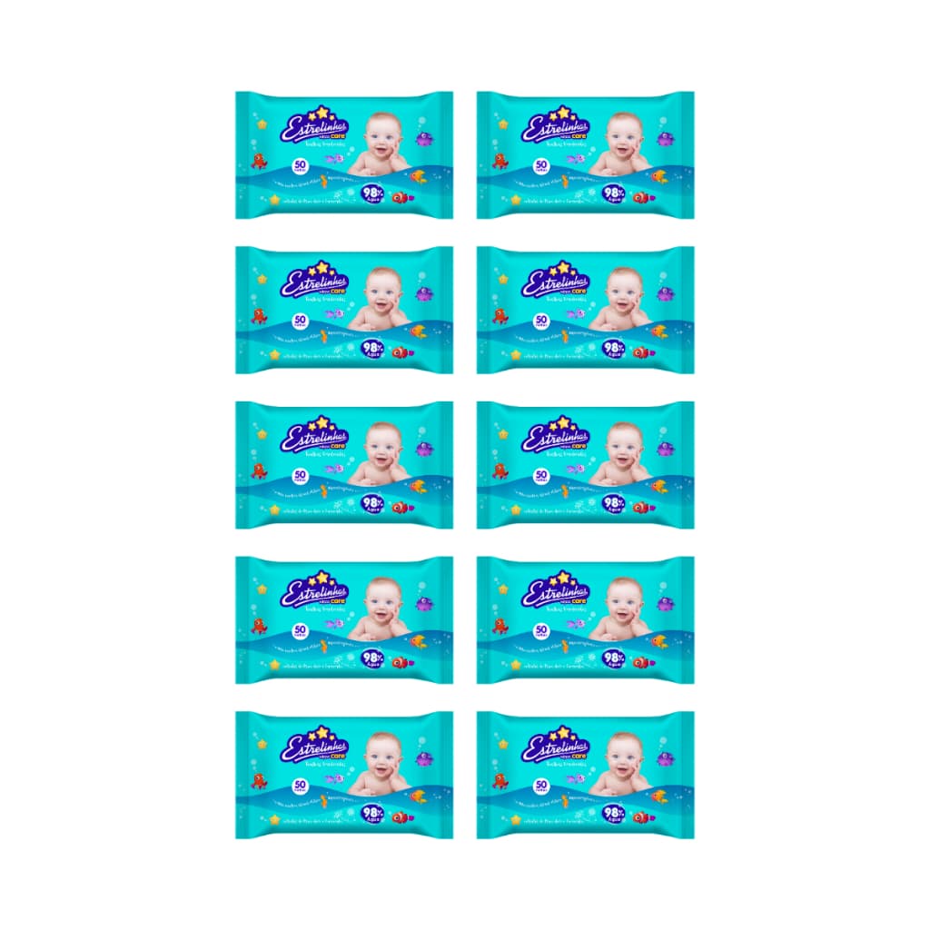TOALHA UMEDECIDA ESTRELINHAS 500FLS (10und x 50Fls)