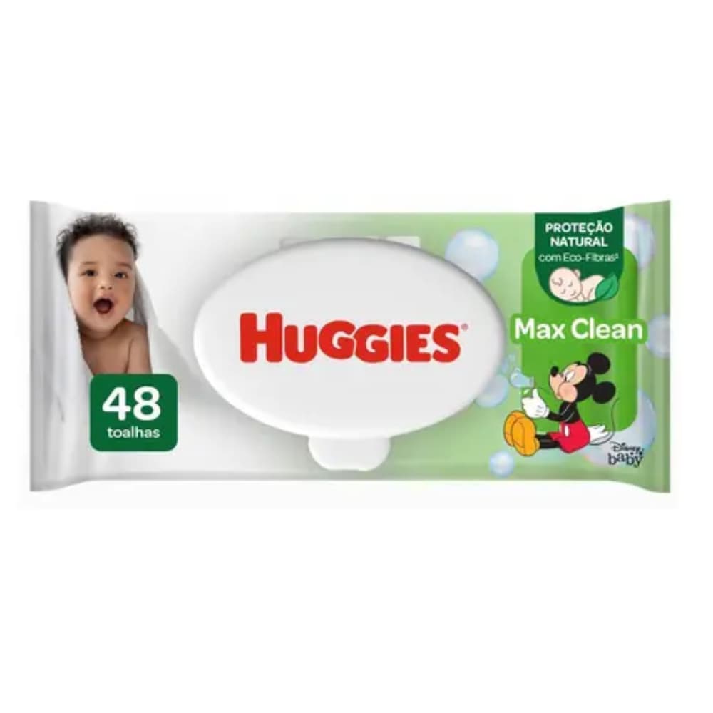 Lenços Umedecidos Huggies Classic Max Clean Disney - 48 Unid