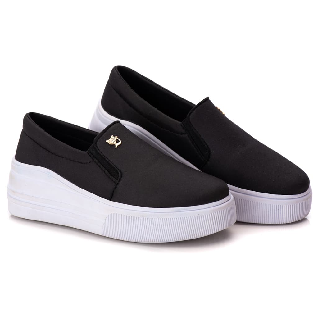 sapato tenis casual blogueira plataforma leve confortavel sola alta