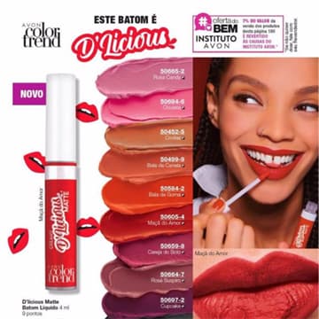 Color Trend Creamy D'licious Matte Batom Líquido matte 4ml - Avon