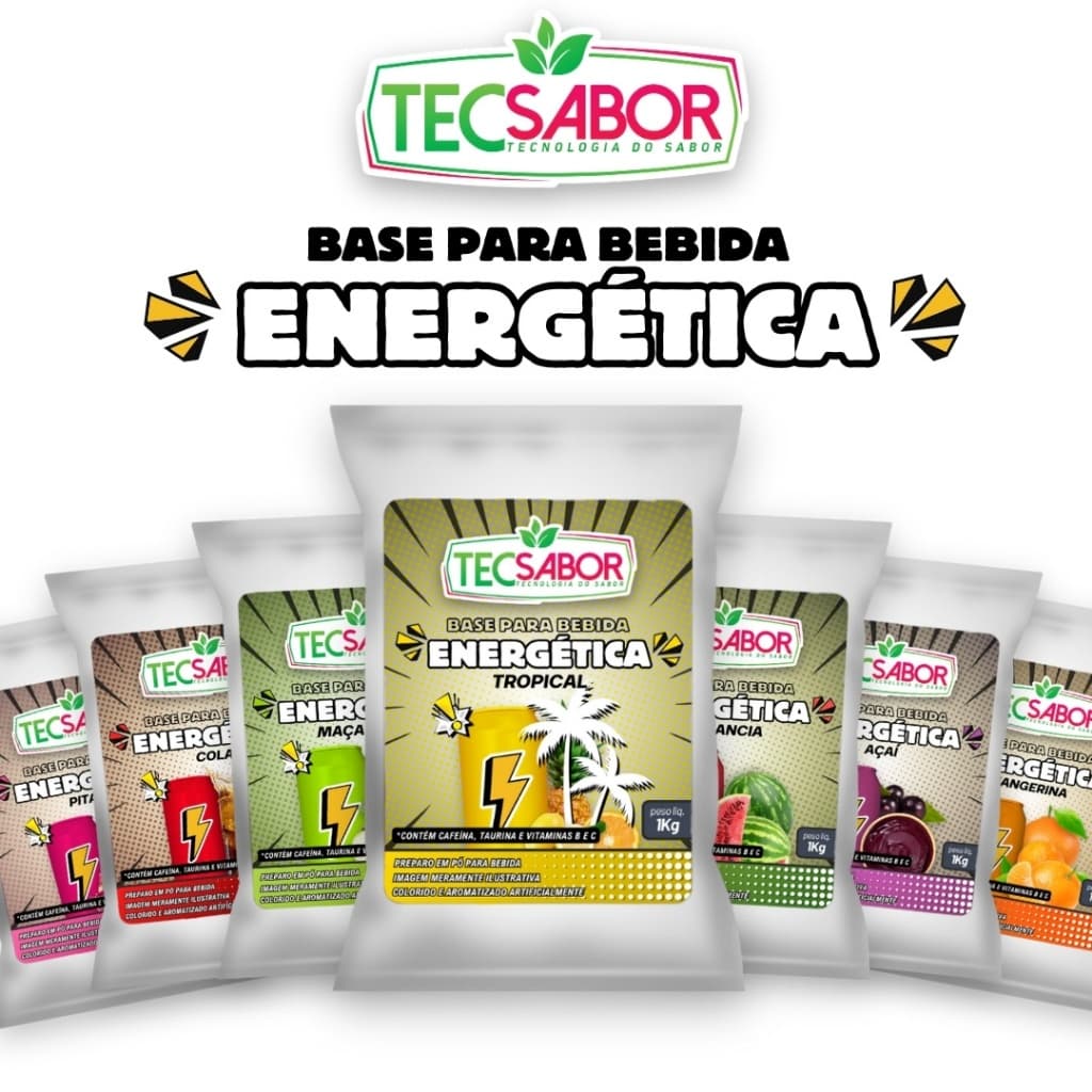 Energético Base em Pó  para Bebida Energética- Produz 20 litros Tecsabor
