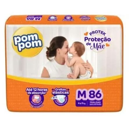 FRALDA POM POM DERMA PROTEK HIPER PROTEÇÃO DE MAE