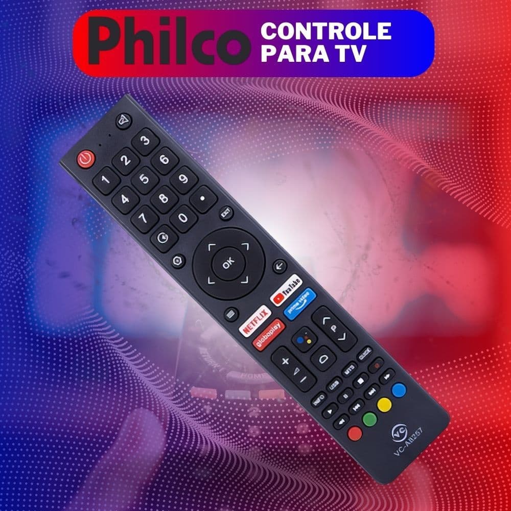 Controle para Tv Philco 4k Smart Tecla Netflix Youtube Prime Video