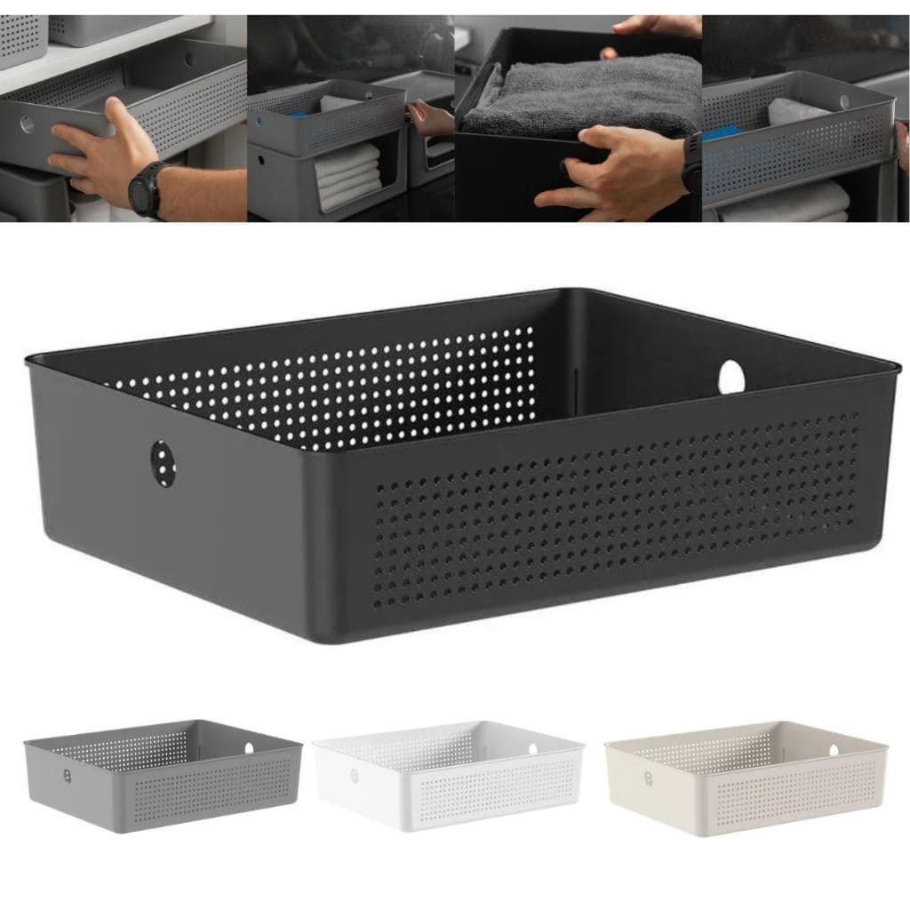 Cesto Flow Multiuso 8,2 Litros Organizador de Lavanderia Armário Banheiro e Cozinha 34 x 27cm