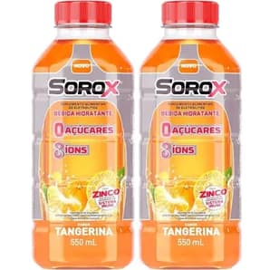 kit 02 Sorox Sabor Tamgerina 550ml - Bebida hidratante de eletrólitos