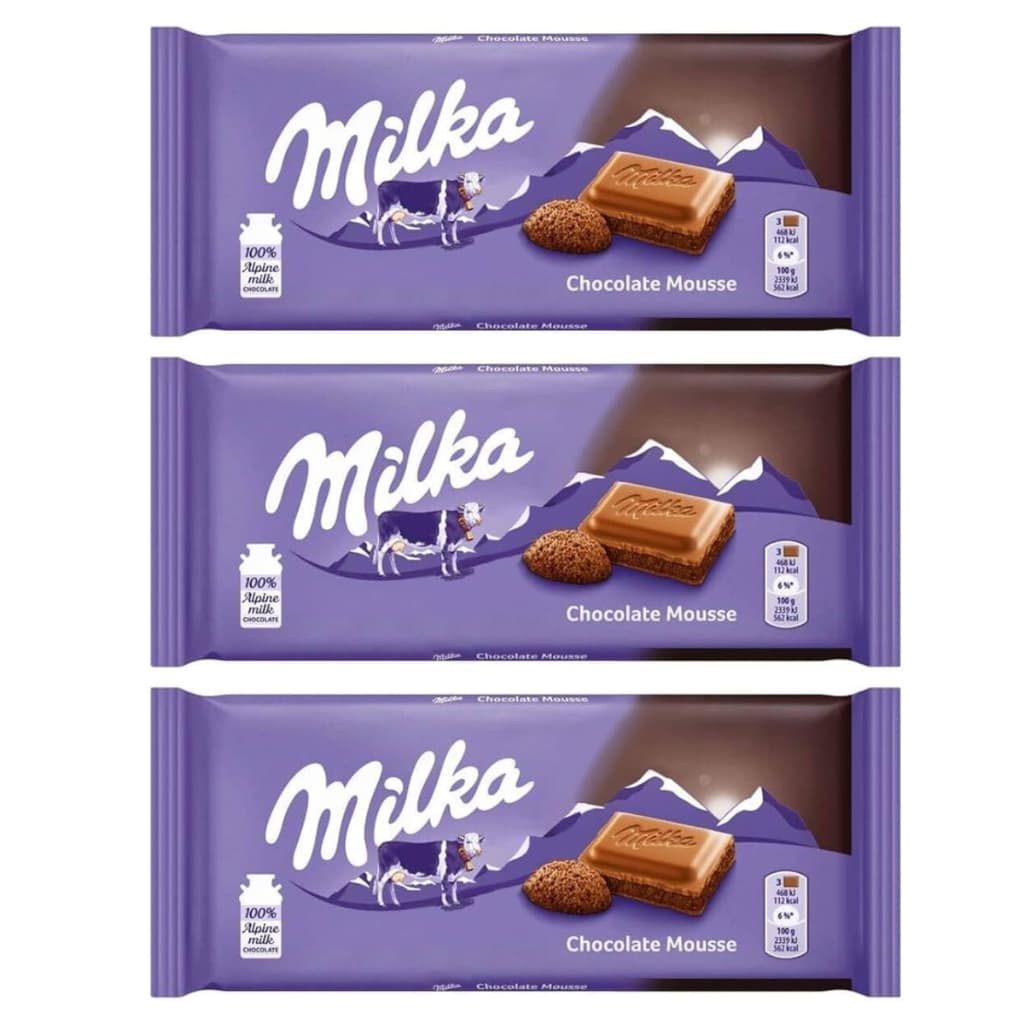 3 Chocolate Milka Mousse Dessert 100g Importado