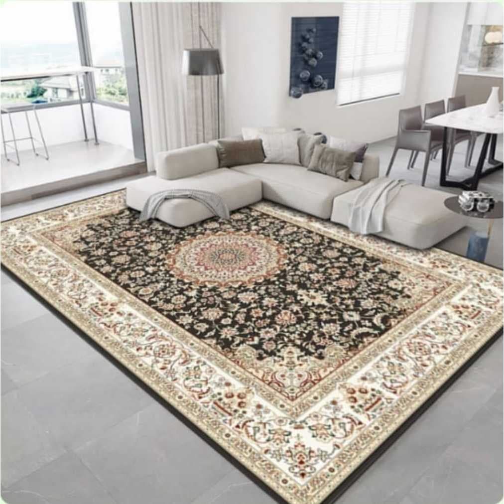 Tapete Sala Veludo Pelo Baixo belga Estampado Costa Oro 200x1,35 antiderrapante