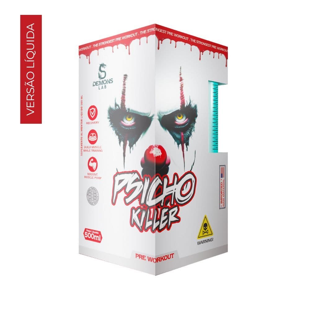 Pre Treino Liquido Psicho Killer Fruit Punch 500ml Demons