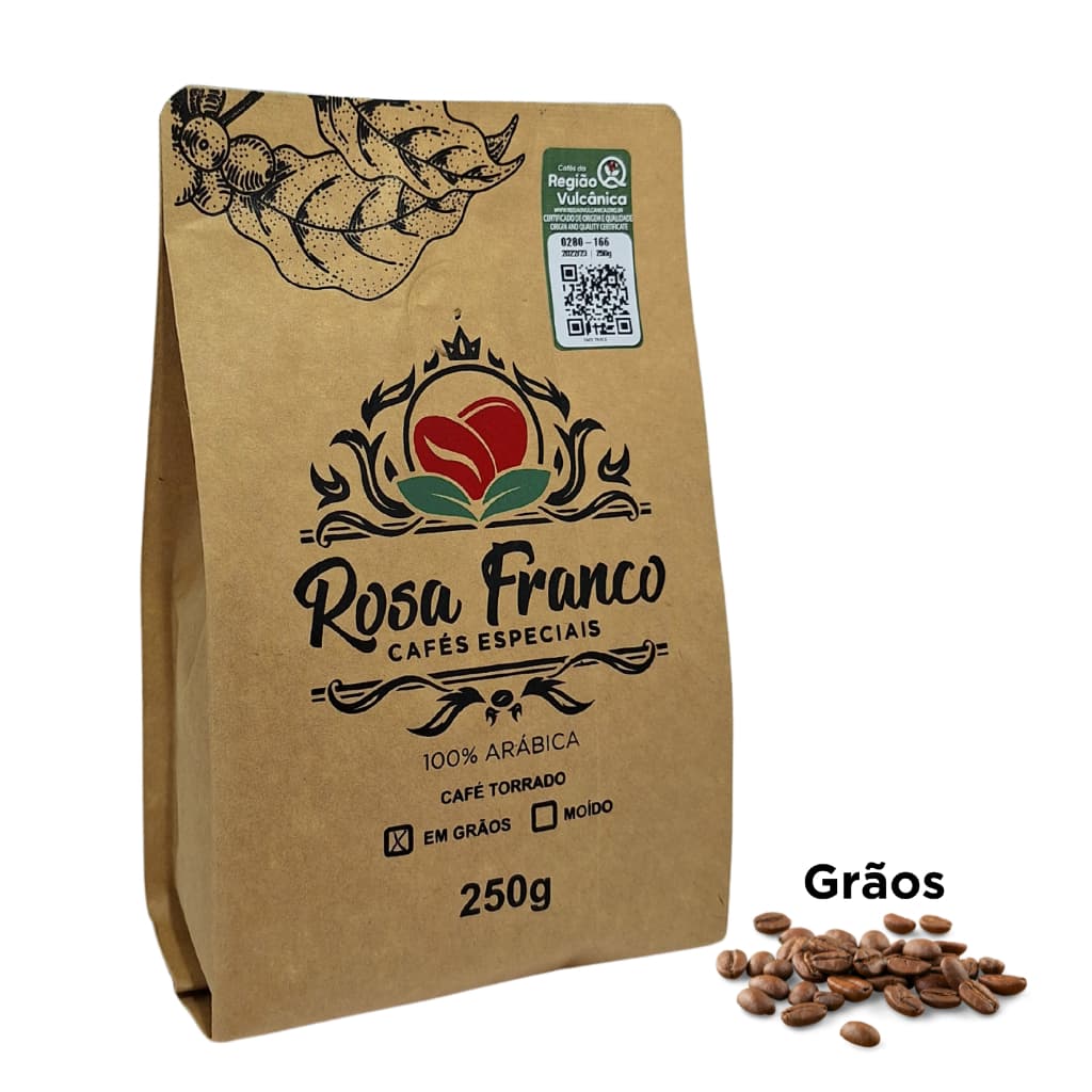 Café Especial torra Média 250g Rosa Franco Catuaí Amarelo - Café de Minas em Grãos ou moído