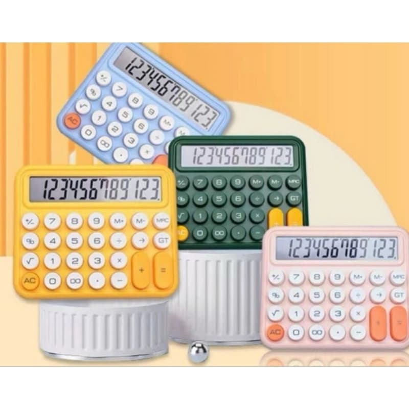 Calculadora A Cores De 12 Dígitos Dopamina Grande Display Teclado Mecânico De Ponto Botão Escola & Papelaria De Escritório 7510