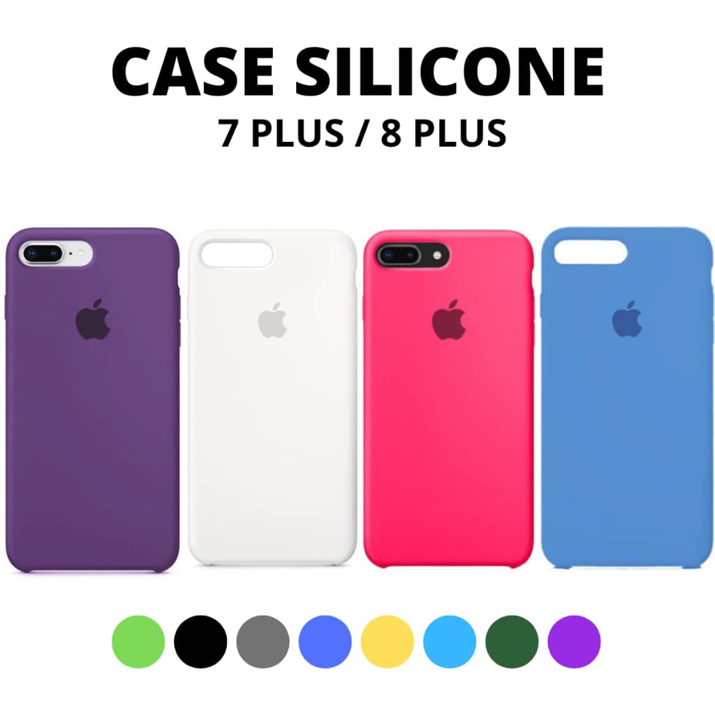 Case Capinha Silicone Veludo Camurça Iphone 7 Plus 8 Plus Capa Aveludada