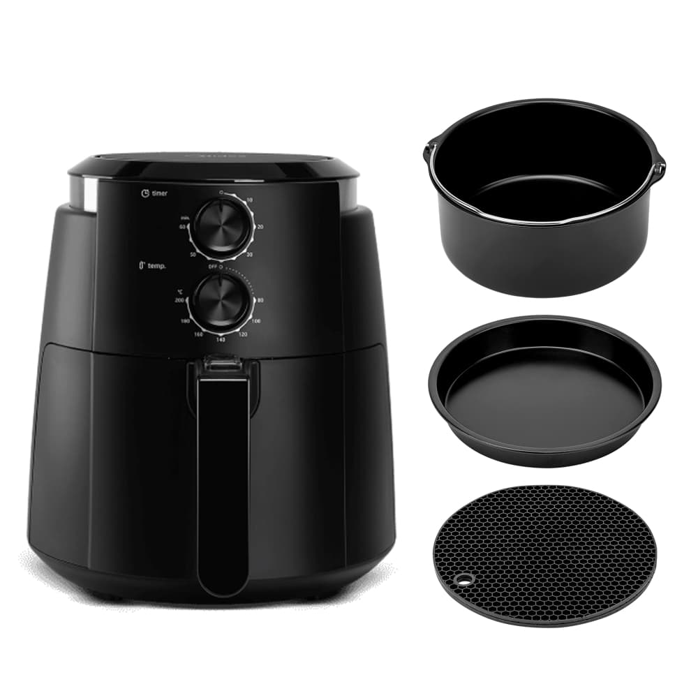 Fritadeira Sem Óleo Air Fryer Midea Dualcyclone 3.5L 1500W Com Kit Formas Perfect Fryer 3 em 1