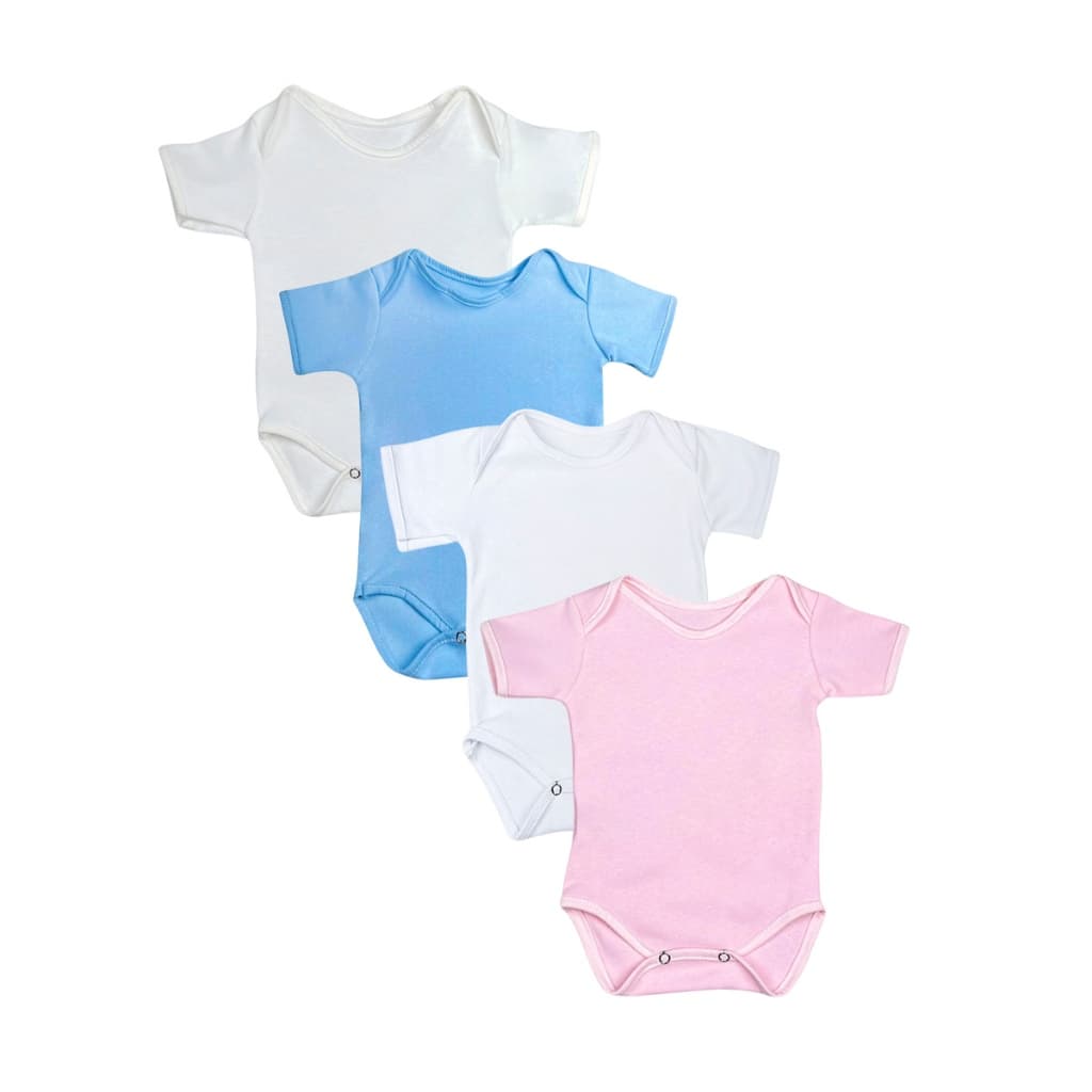 Body 100% Algodão Manga Curta Para Bebê Menina Menino 01 Peça Roupas de Bebê