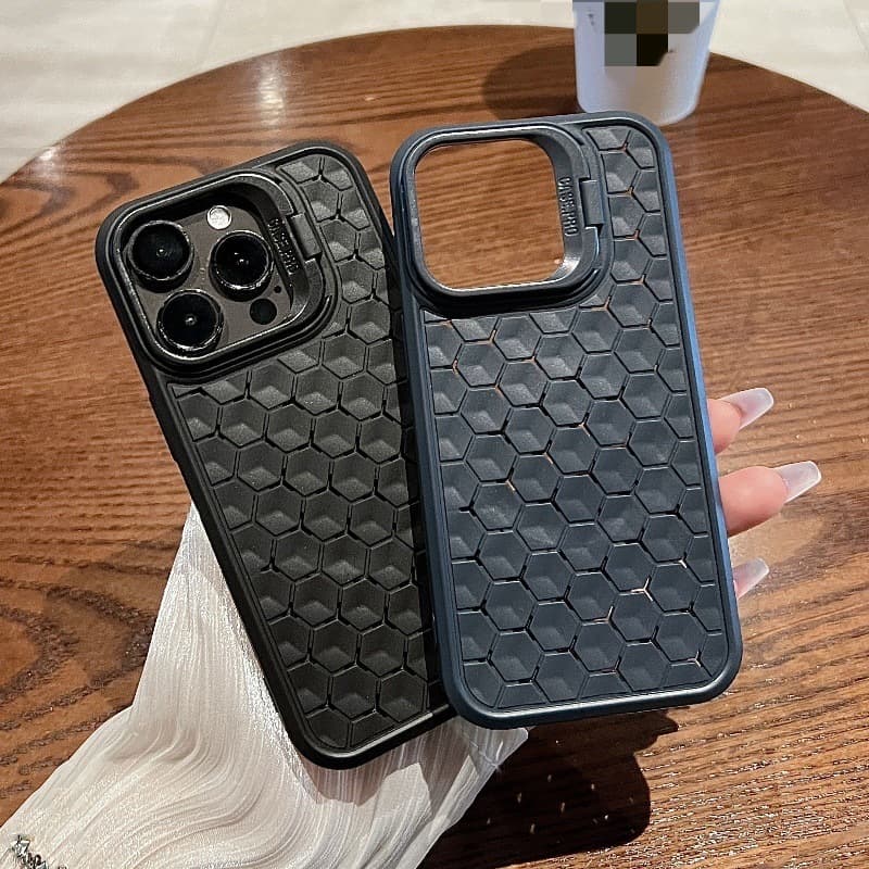 Case Capa Capinha Celular Compatível Para iPhone 15 14 13 Normal Pro Max Com Suporte Câmera Silicone AntiImpacto CL08