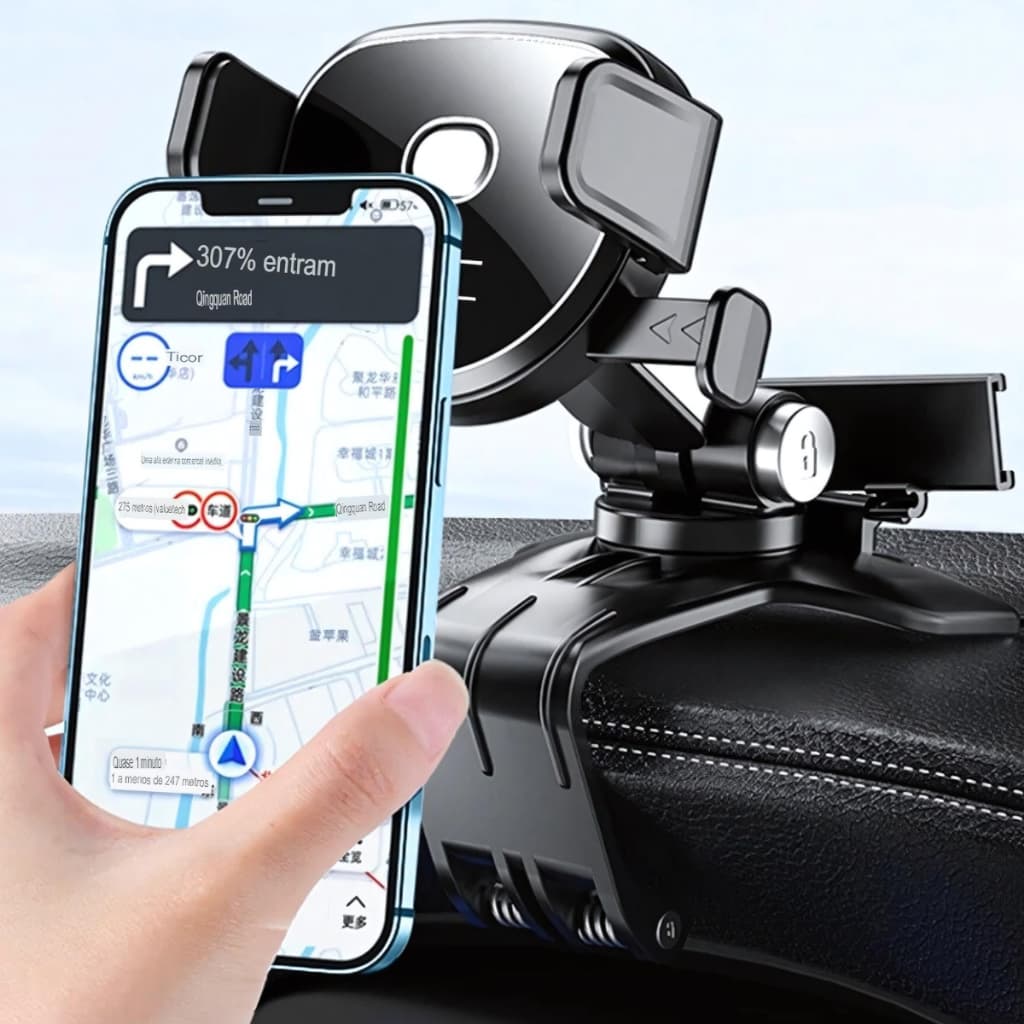 Suporte Celular Carro Fixa No Painel Retrovisor Quebra Sol Automotivo Veicular 360