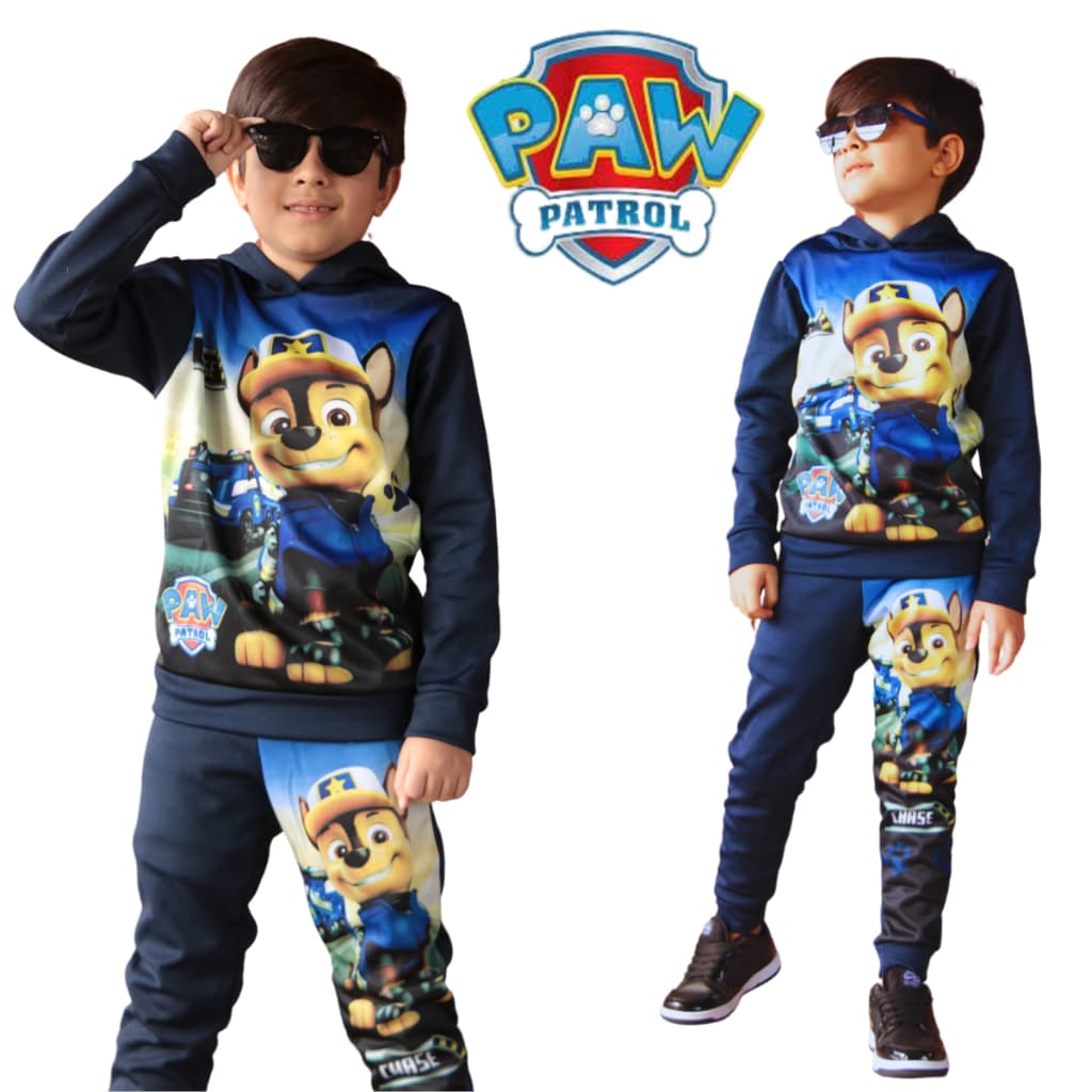 Promoção conjunto moletom masculino infantil chase da patrulha canina