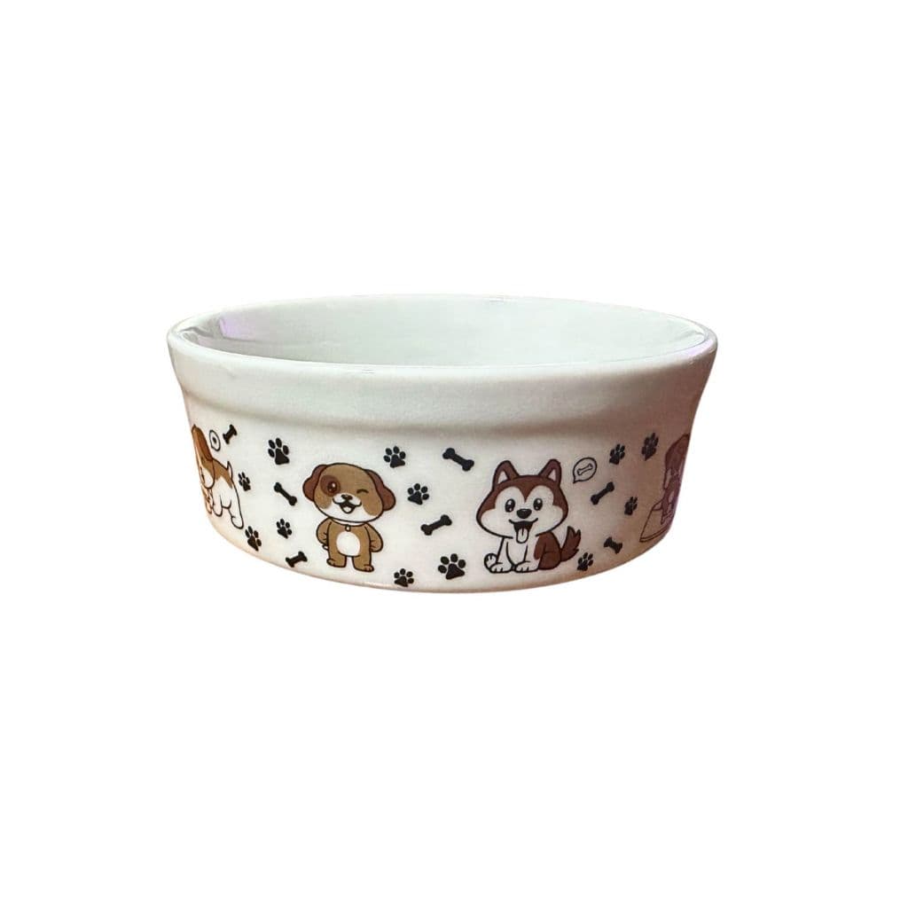 Comedouro Caes Cachorro Pet Porcelana 610ml Bebedouro Tigela ração cães
