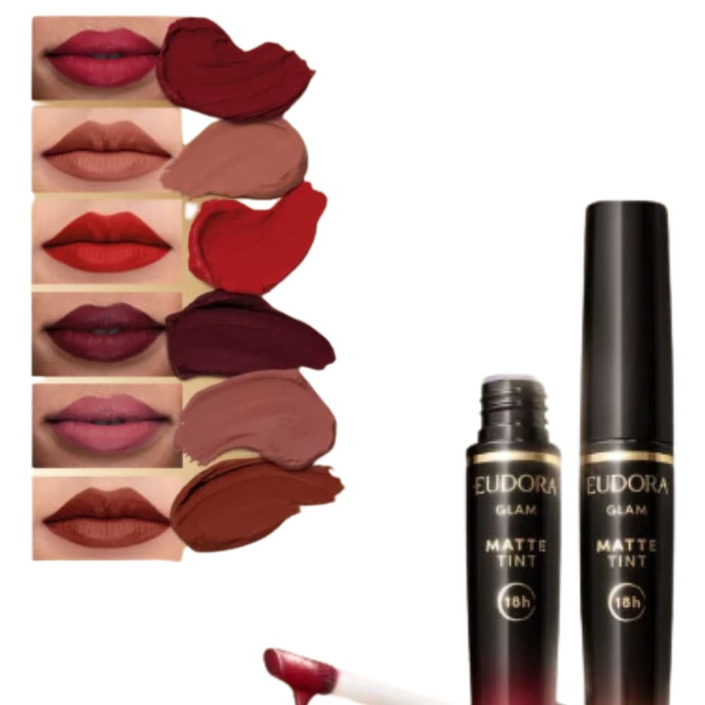 Batom Líquido Glam Matte Tint 4ml - Batom Eudora 18h de duração