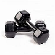 Par de Halteres Sextavado 05Kg - Emborrachado - Academia/Musculação/Fisioterapia
