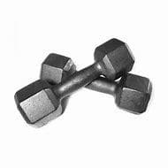Par de Halteres Sextavado 09Kg - Pintado - Academia/Musculação/Fisioterapia