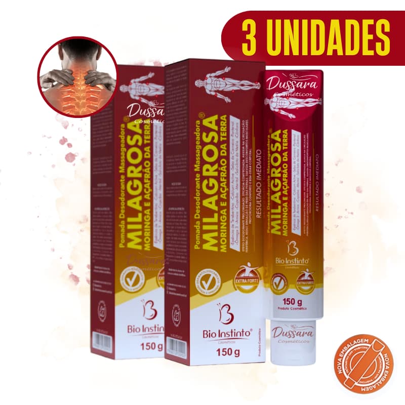 Kit c/ 3 Pomadas Massageadora Milagrosa 150g || Bio Instinto