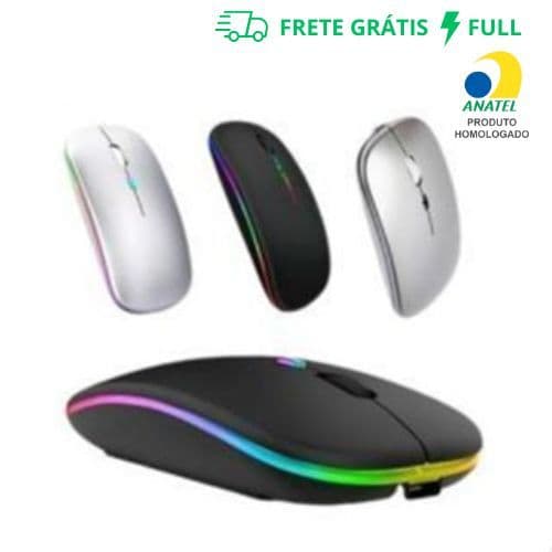 MOUSE SEM FIO (WIRELESS) RECARREGÁVEL RGB 2.4 GHz KA-618