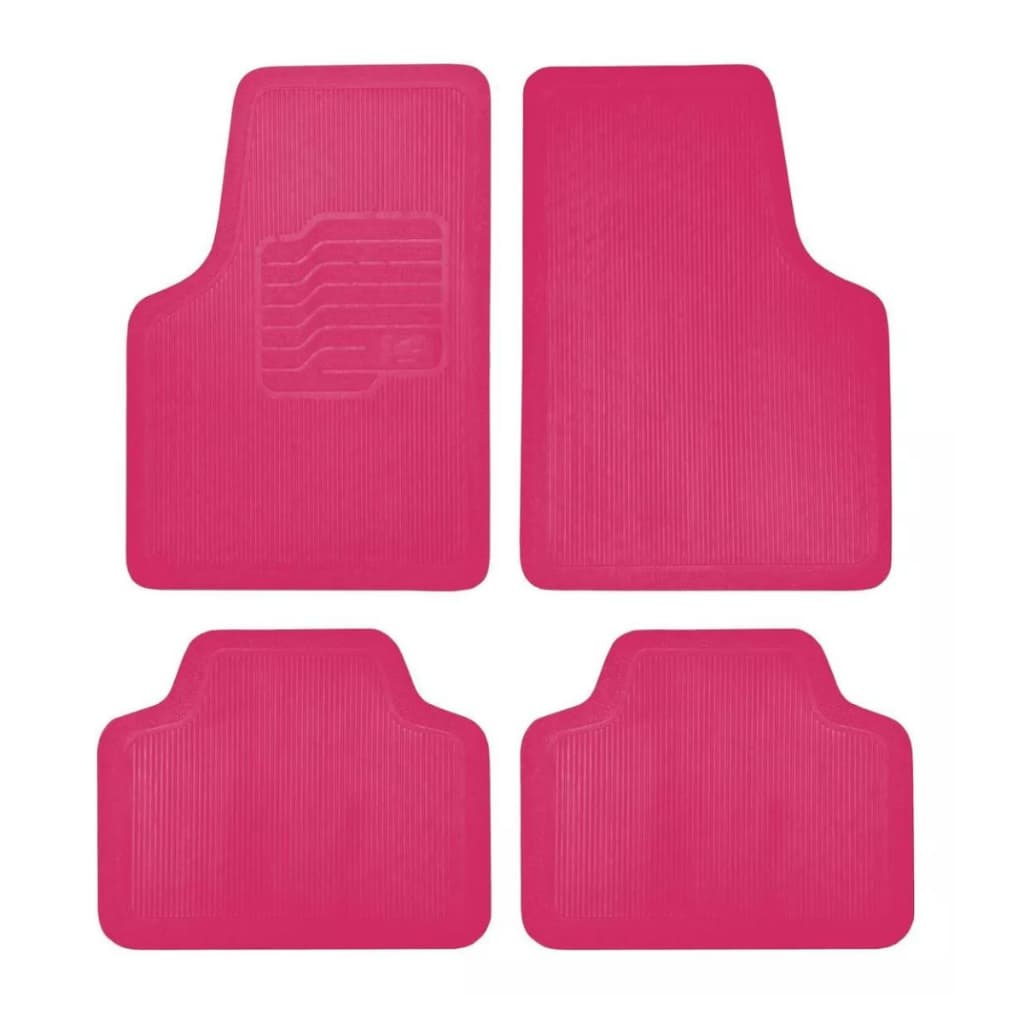 Tapete Automotivo Rosa 4 Peças Universal Borracha Premium