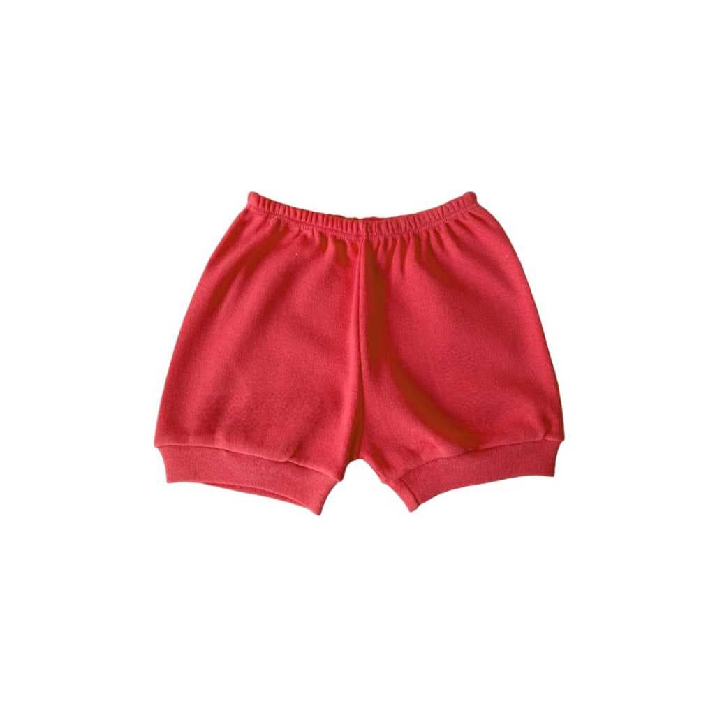 Kit 3 Peças - Short Liso Tapa Fralda Para Bebê Estampado Malha Algodão Bermuda Roupa de Verão