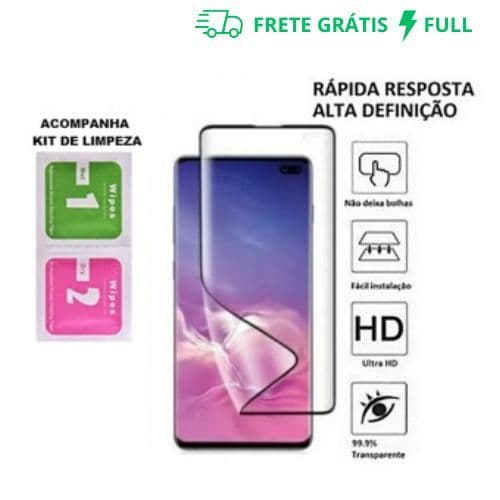 PELÍCULA GALAXY S10+ PLUS (COM FURO NA CÂMERA) (FUNCIONA A DIGITAL)