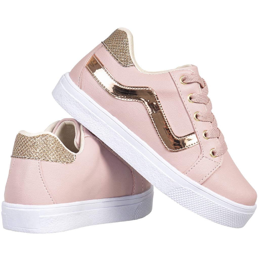 Tenis Infantil GiGiL Teen Feminino Casual Clássico Escolar Macio Leve Confortável Cadarço Moda Atual