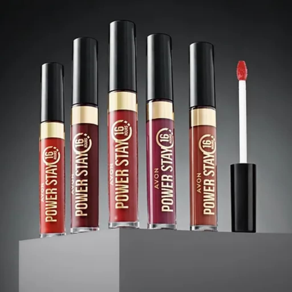 Batom Power Stay Avon. Batom líquido Power Stay com acabamento matte aveludado de longa duração