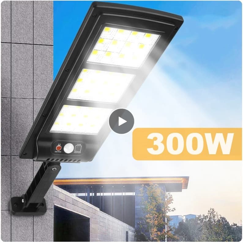 Refletor Solar Grande Poste de Led Luminaria Para Rua Sensor Controle Com 3 Funções GPT-1089