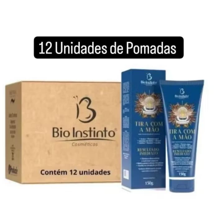 kit com 12 unidades de Pomada Massageadora Tira com a Mão 150g - Bio Instinto