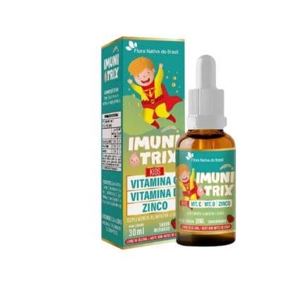 Imunitrix (vitamina C, Vitamina D, Zinco) 30ml Sabor Morango