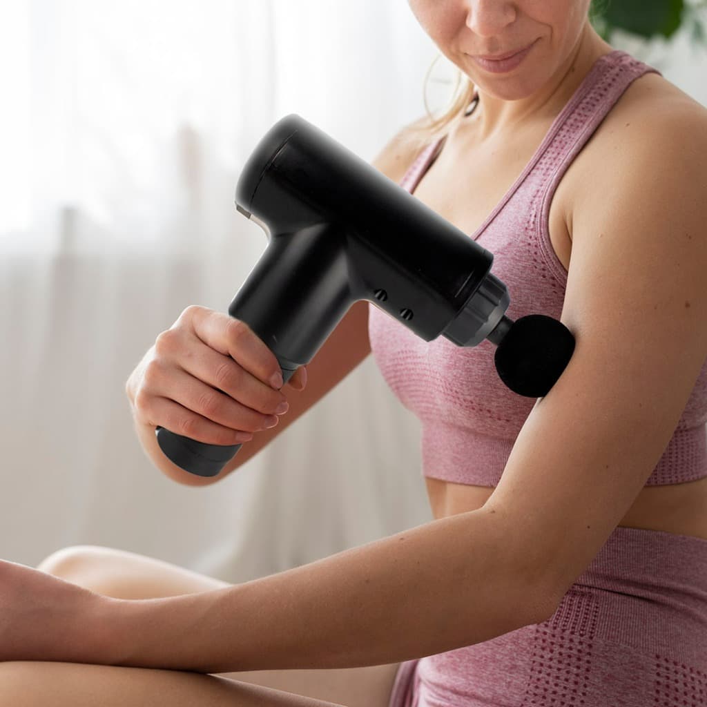 Pistola Massageadora Muscular 4x1 Elétrica Profissional Aparelho Massageador