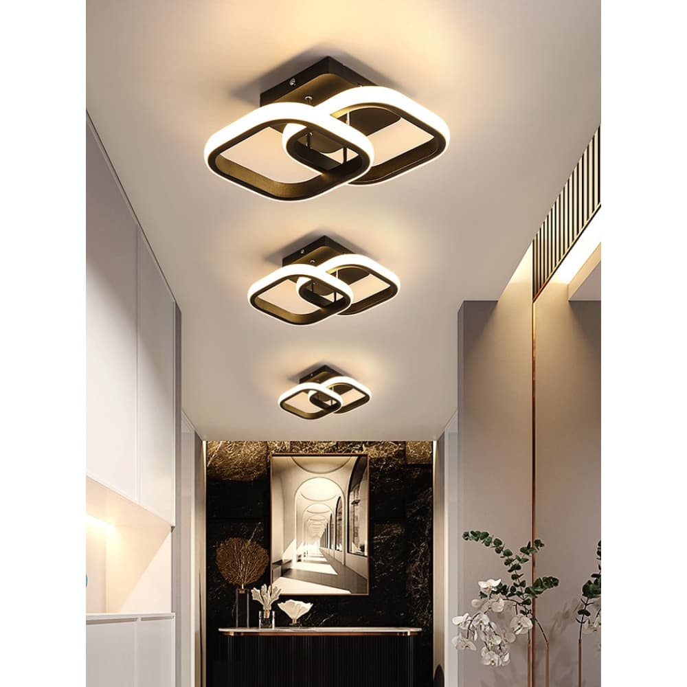 (3 cores em 1 luz) Luminária De Teto Led Minimalista Moderna Pendente Lustre Plafon para Sala Quarto Cozinha