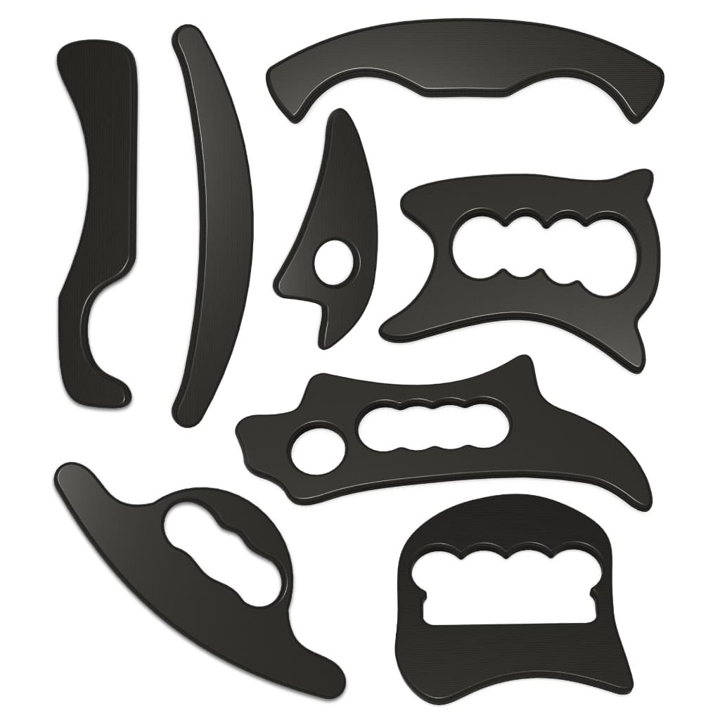 Liberação Miofascial Kit Instrumento Massageador Profissional Para Tratamentos Massagem Muscular Fisioterapia Fitness