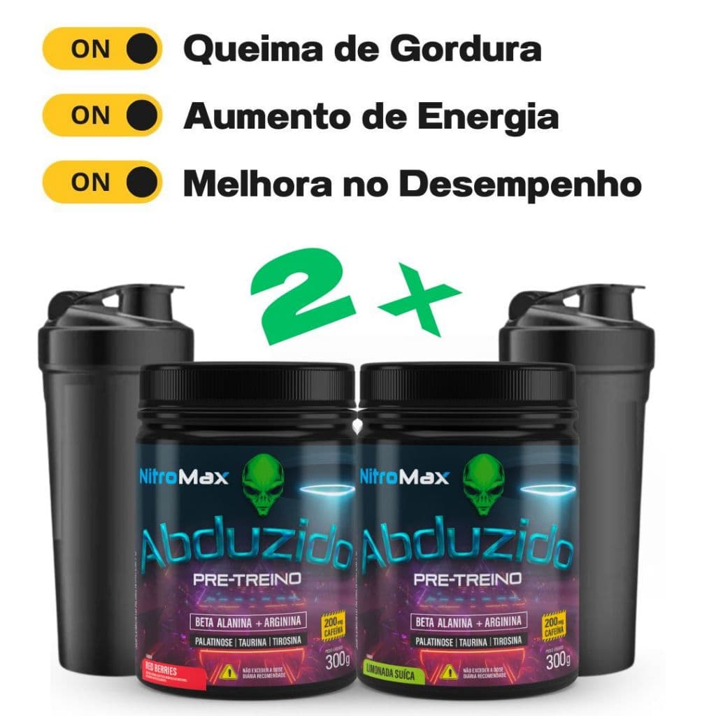 Kit Pre Treino Abduzido 300 gr- Combo Pré Workout Máximo Rendimento pre treino